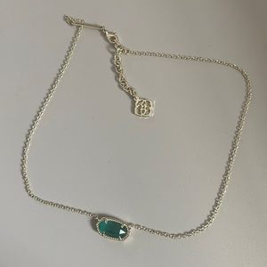 Kendra Scott Elisa Gold Pendant- Emerald